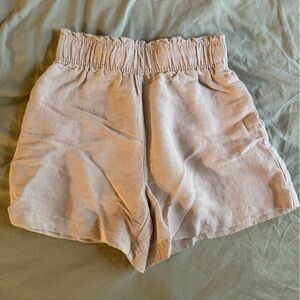 H&M High Waist Beige Shorts
